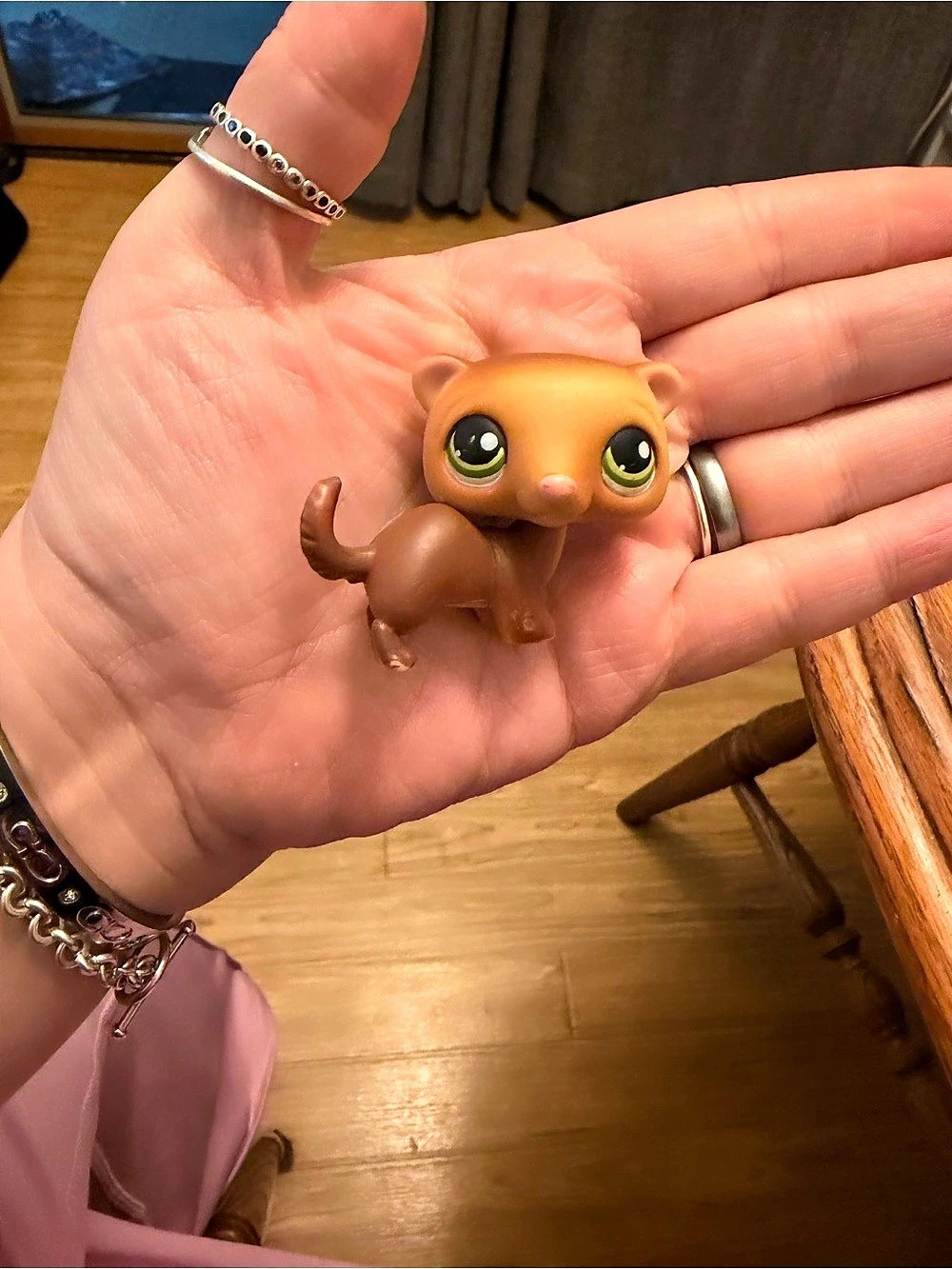 Hasbro Littlest Pet Shop Ferret #209 Brown & Orange Animal Figure